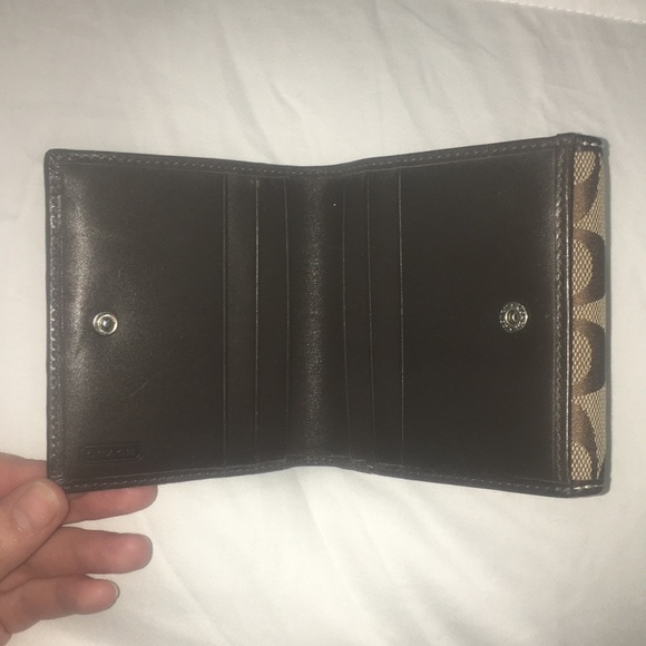 Coach Brown Signature Small Wallet - Picture 2 of 5